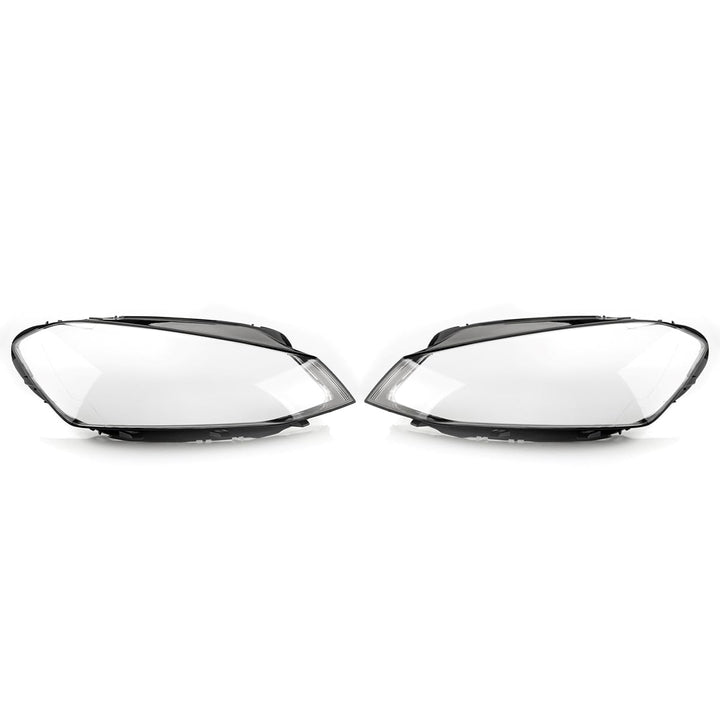 LST 2x Scheinwerferglas Streuscheibe Frontlicht Abdeckung links rechts Set kompatibel mit VW Golf 7