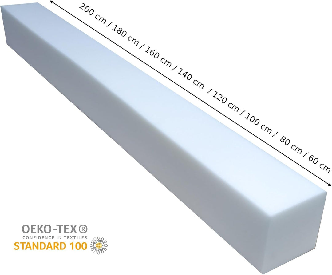 All4All Matratzenverlängerung aus Schaumstoff Matratzenausgleich RG 25/44 12x12cm Schaumstoffstreife