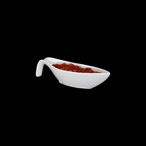 Holst Porzellan BAT 112 Henkel Schale 12 cm Schiffchenform Bateau Switch, weiss, 12.4 x 4.1 x 3.1 cm
