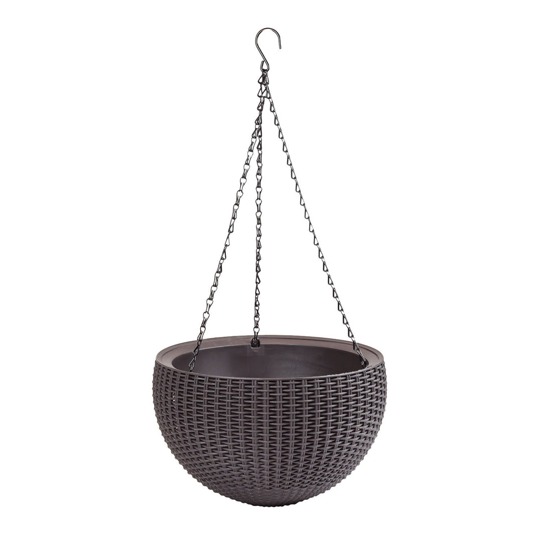 Keter Blumentopf Hanging Sphere mit Hängekette Pflanzampel Hängeampel Hängetopf Deko Strickdesign au