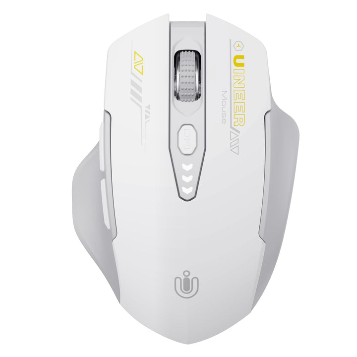 Uineer Bluetooth-Maus, Tri-Modus (BT 5.0/4.0 + 2.4 G Hz), Wiederaufladbare Ergonomische mit Sichtbar