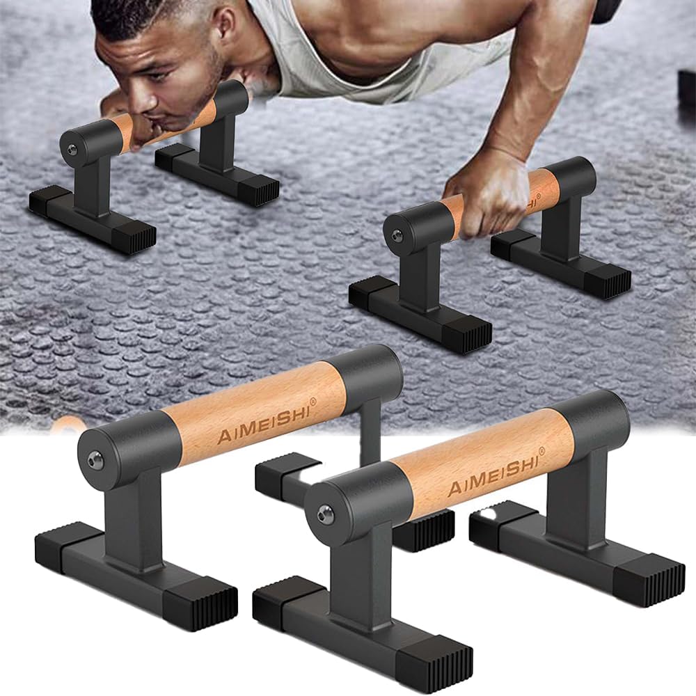Liegestützgriffe, Parallettes mit Griff Rutschfeste Push Up Bar Liegestütze Handstand Griffe Calisth