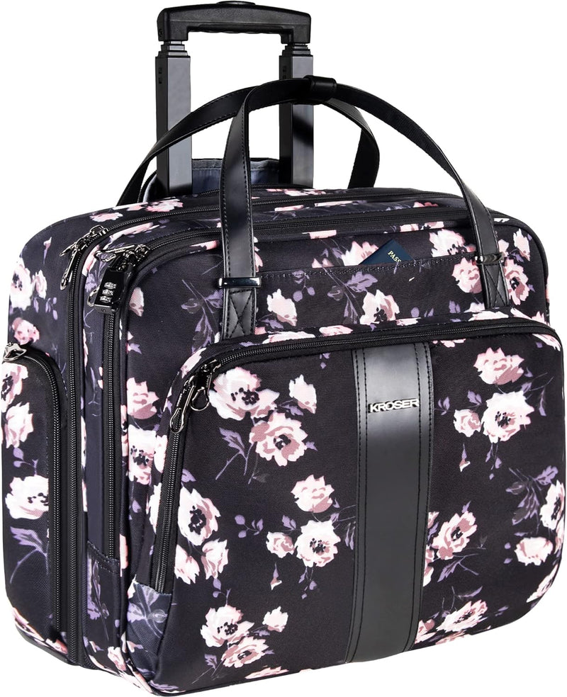 KROSER Trolley Business Laptop Case Laptoptasche Rollkoffer mit Rädern Bis zu 15,6 Zoll Laptop wasse