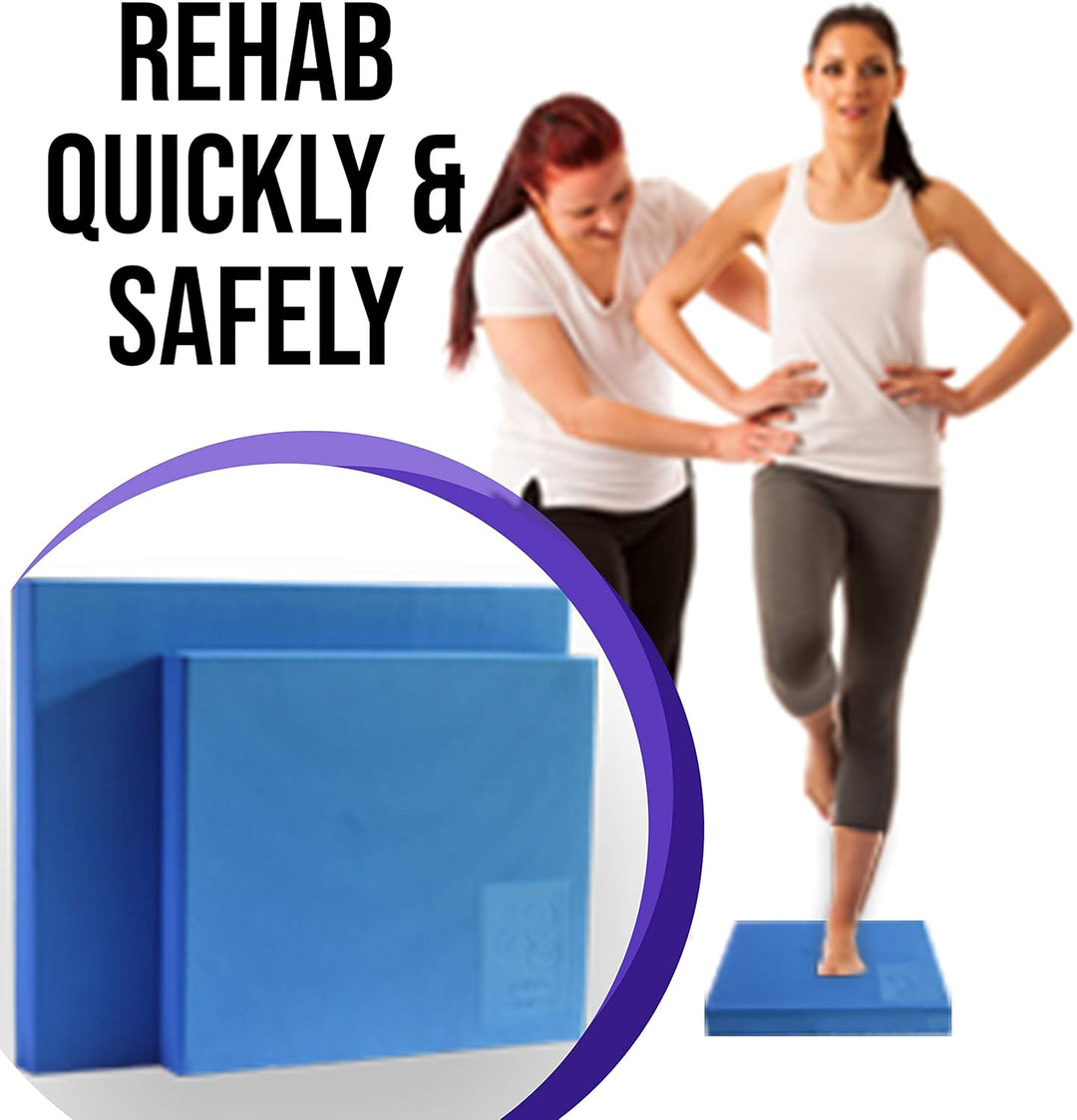 XL/L Foam Balance Pad - Dehnungsgurt und eBook inkl. | Extra grosses Balancekissen für physiotherape