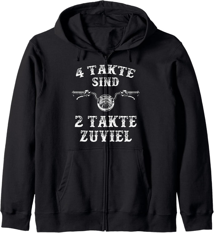Moped Spruch 2 Takter Retro Zweitakt Kapuzenjacke