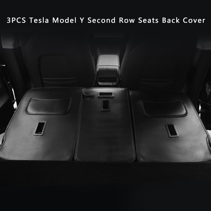 TOPABYTE Rücksitzbezug Rücksitzbezug für Tesla Model Y 2020-2024 Zweite Sitzreihe Rückenlehnenschutz