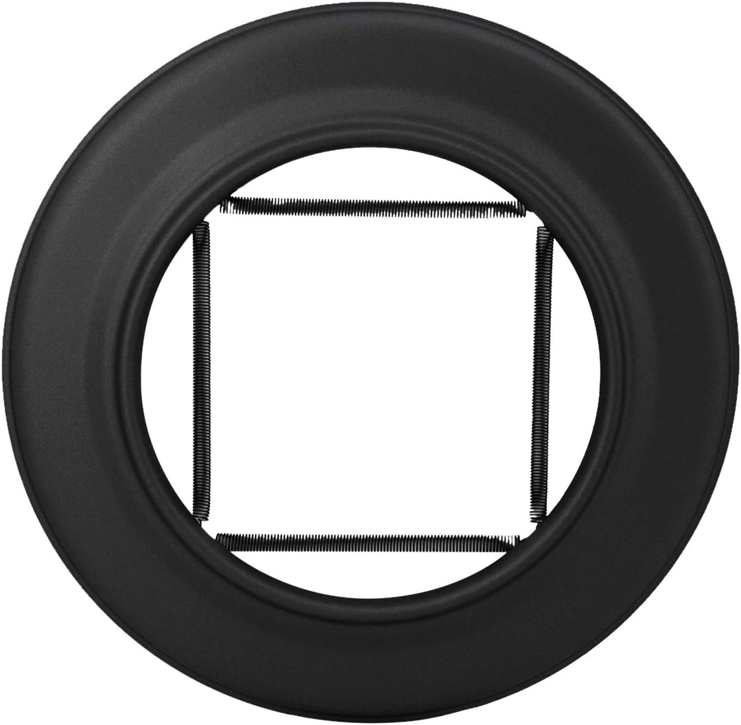 LANZZAS Ofenrohr Wandrosette mit Spannfedern, im Durchmesser, DN Ø 150 mm, Farbe: schwarz-metallic -