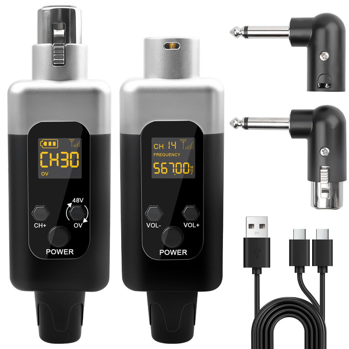 Mikrofon Sender Empfänger, Mikrofon Wireless Sender Empfänger, Tragbarer Adapter Kabelloses Funkmikr