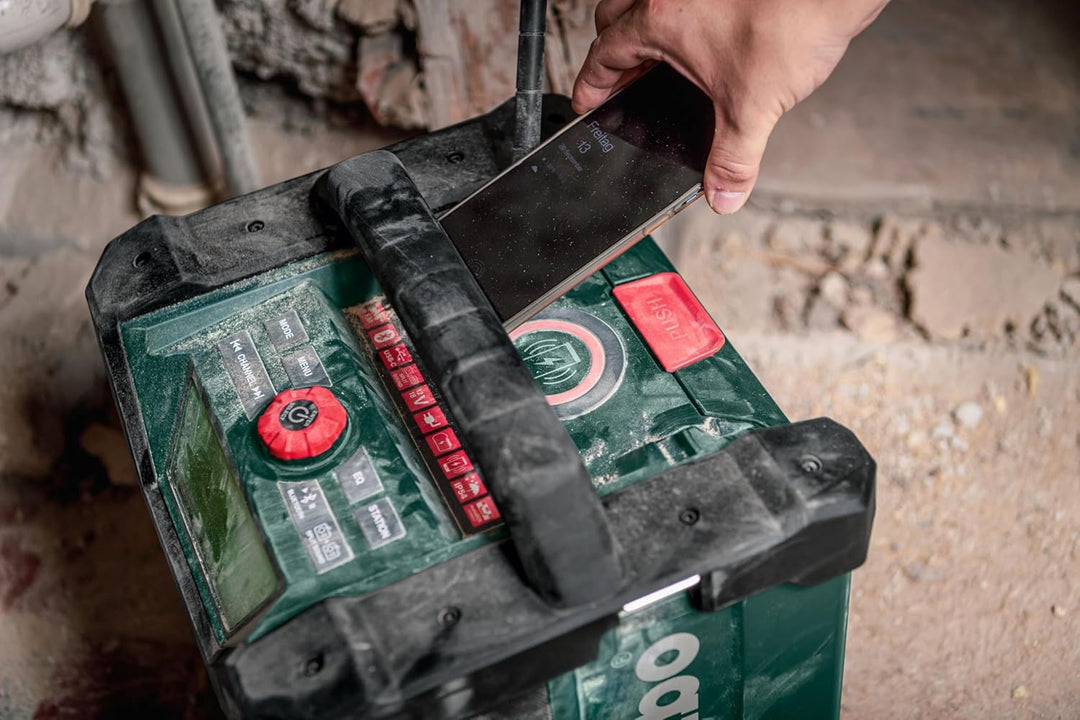 Metabo Akku-Baustellenradio RC 12-18 32W BT DAB+, 18 V, mit Bluetooth und AUX, Schutzklasse IP 54, R