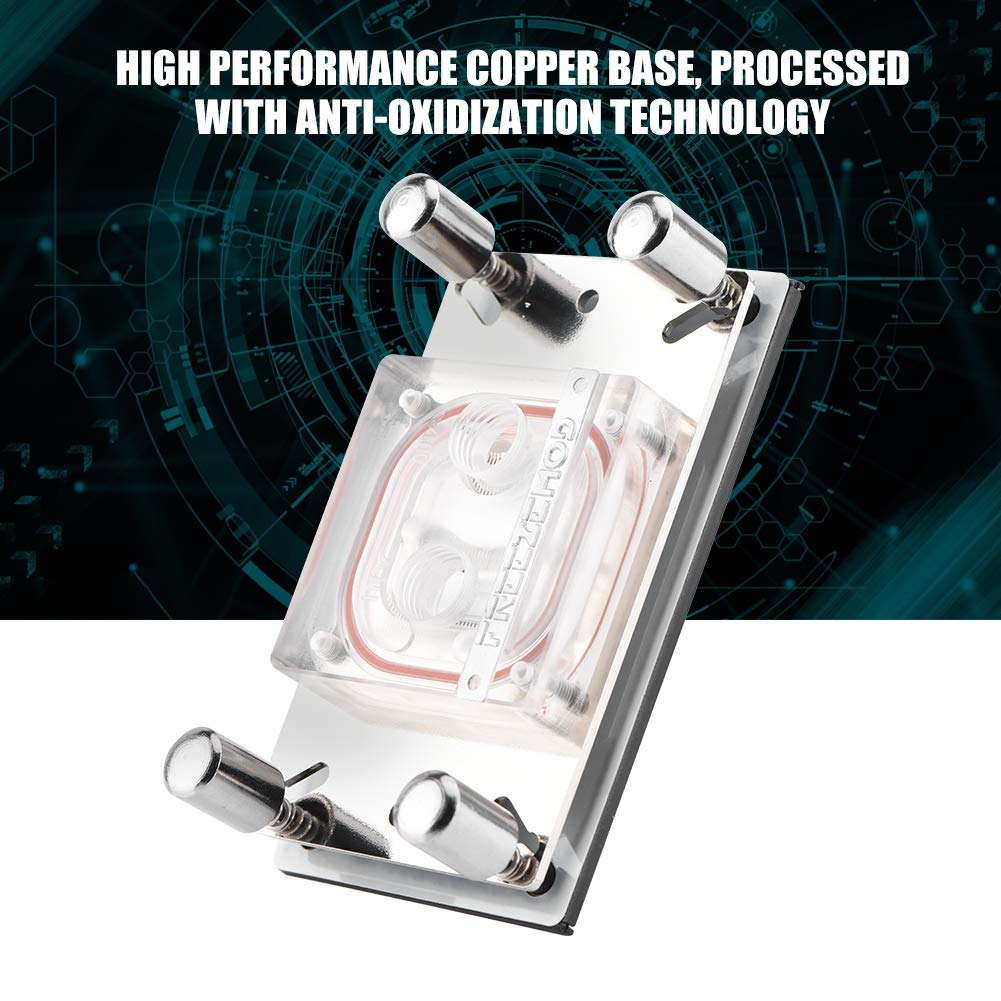 CPU Wasserkühlblock Computer Wasserblock Kupferbasis mit Mikrokanal