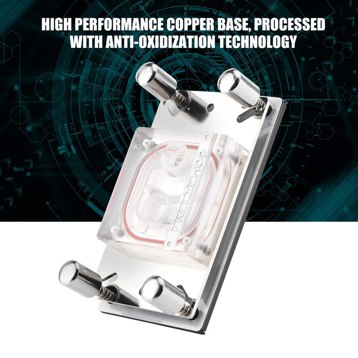 CPU Wasserkühlblock Computer Wasserblock Kupferbasis mit Mikrokanal