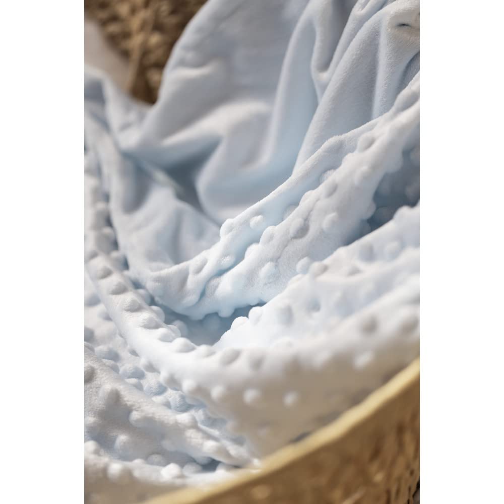 INTERBABY 0881-01 Microfase Babydecke 80 X 110 cm, blau, Blau