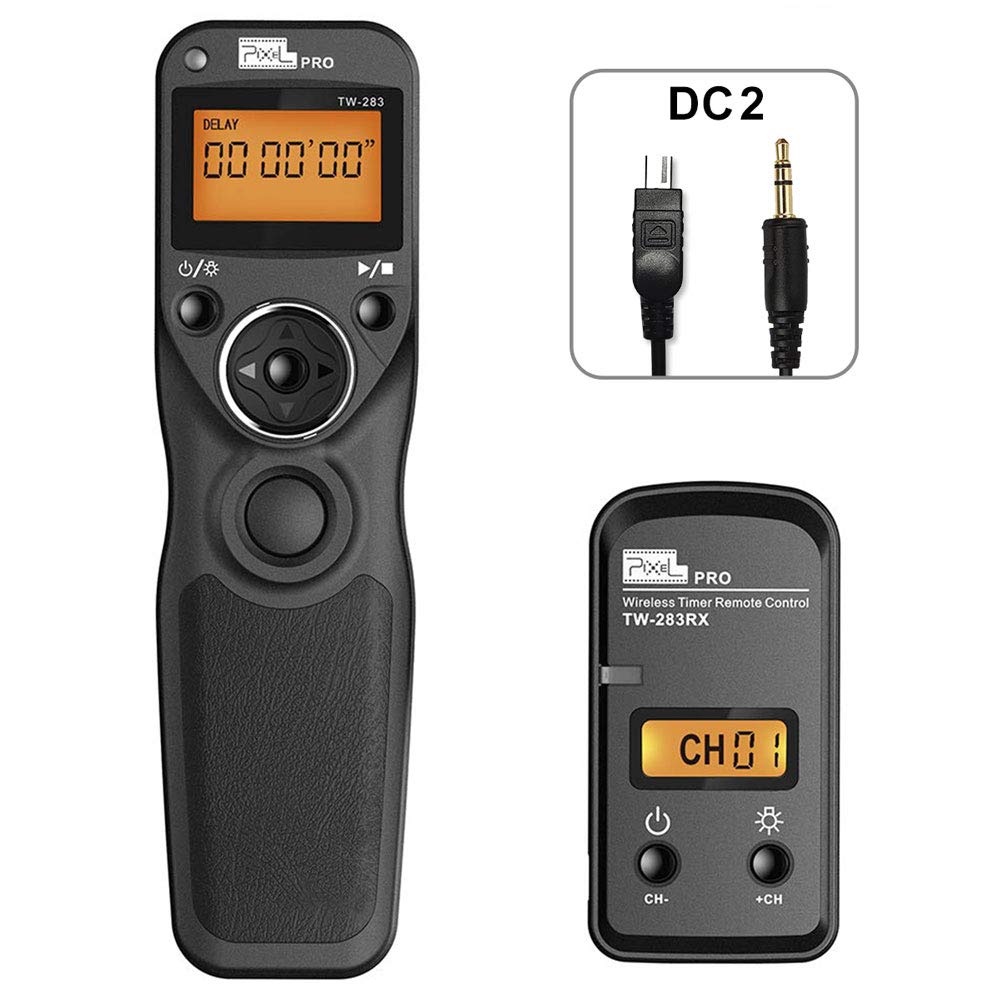 Fernauslöser Kompatibel für Nikon, PIXEL TW-283 DC2 Funk Fernauslöser Kabellos Drahtauslöser Timer F