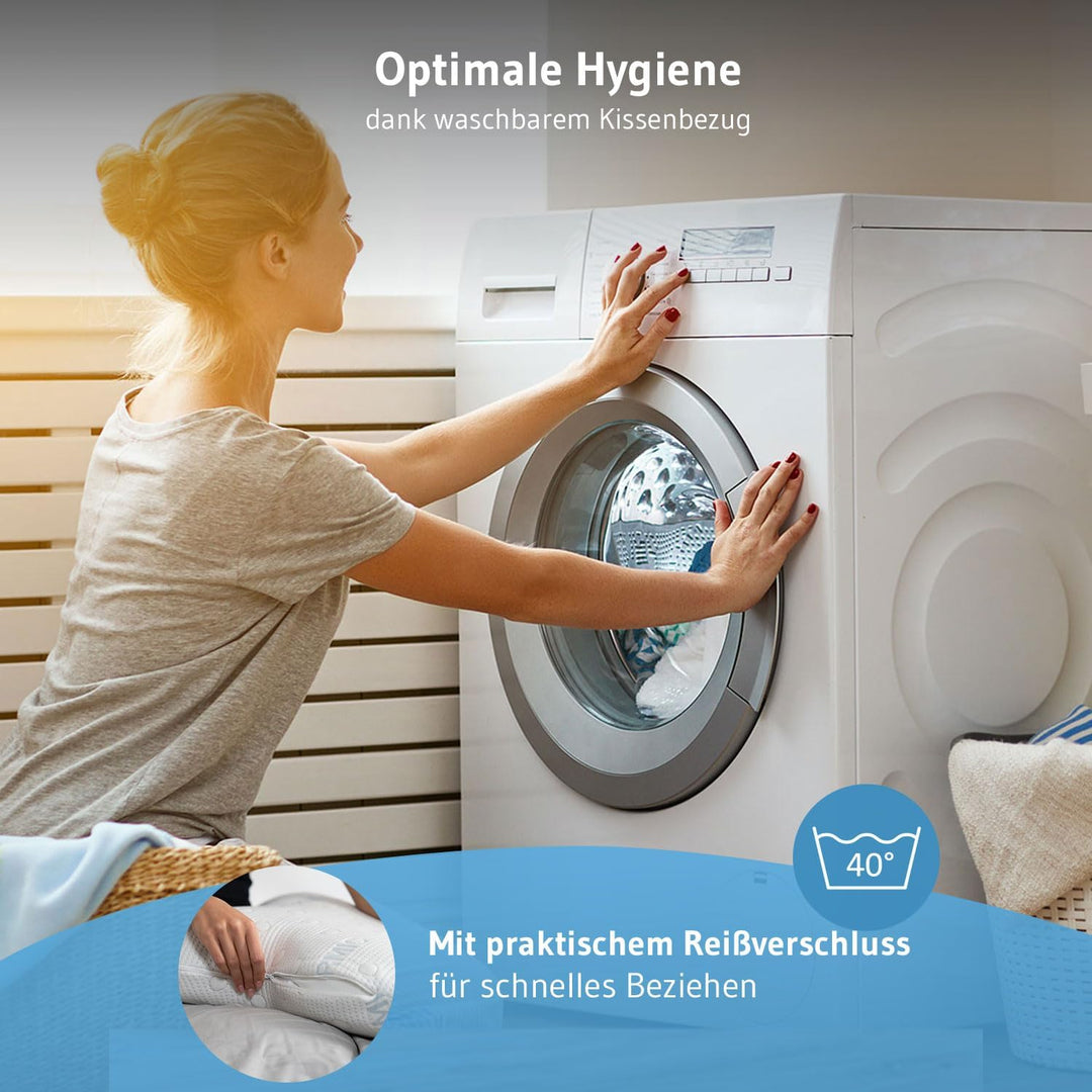 Seitenschläferkissen ACAMAR | Testsieger für Nackenkissen | Orthopädisches Kopf-Kissen gegen Nackens