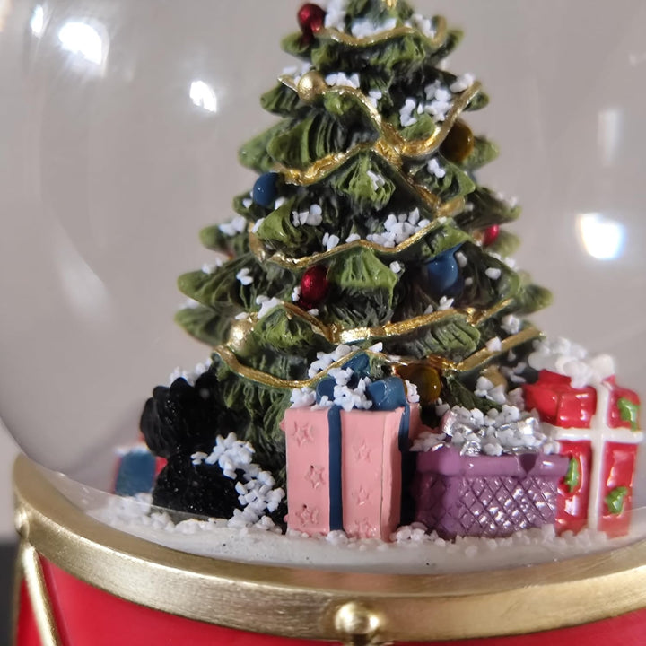 Heaven Sends Weihnachtsbaum auf Trommelsockel Schneekugel
