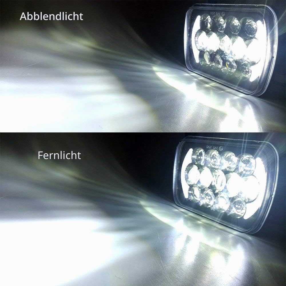 SXMA 5x7 Zoll Sealed Beam Ersatz LED Scheinwerfer mit DRL für Cherokee XJ (1 Paar)