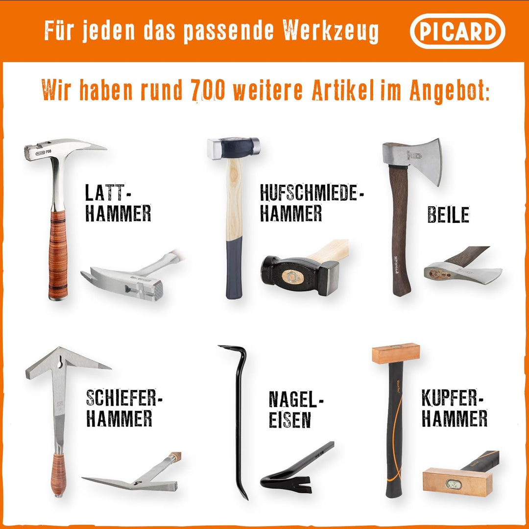 PICARD BlackGiant® Bar Nageleisen Nr. 46Z 0,6kg | 300mm Länge | 90° Hebelkraft Design | Rutschfest |