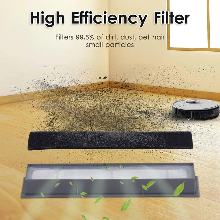 (12 Stück) N10 HEPA Filter Zubehör Set für Saugroboter ECOVACS DEEBOT OZMO N10, N10 Plus, 920, 950,