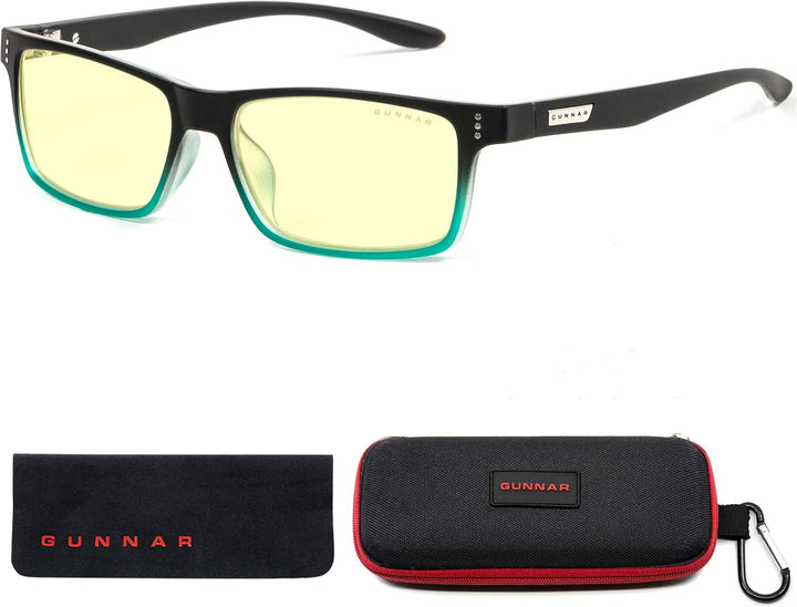 Gunnar Gaming- und Computerbrille - Kids - Cruz (age 12+), Onyx-Teal Rahmen, Amber Linsen (Blockiert