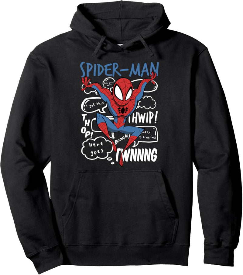 Marvel Spider-Man Thought Bubble Doodles Pullover Hoodie