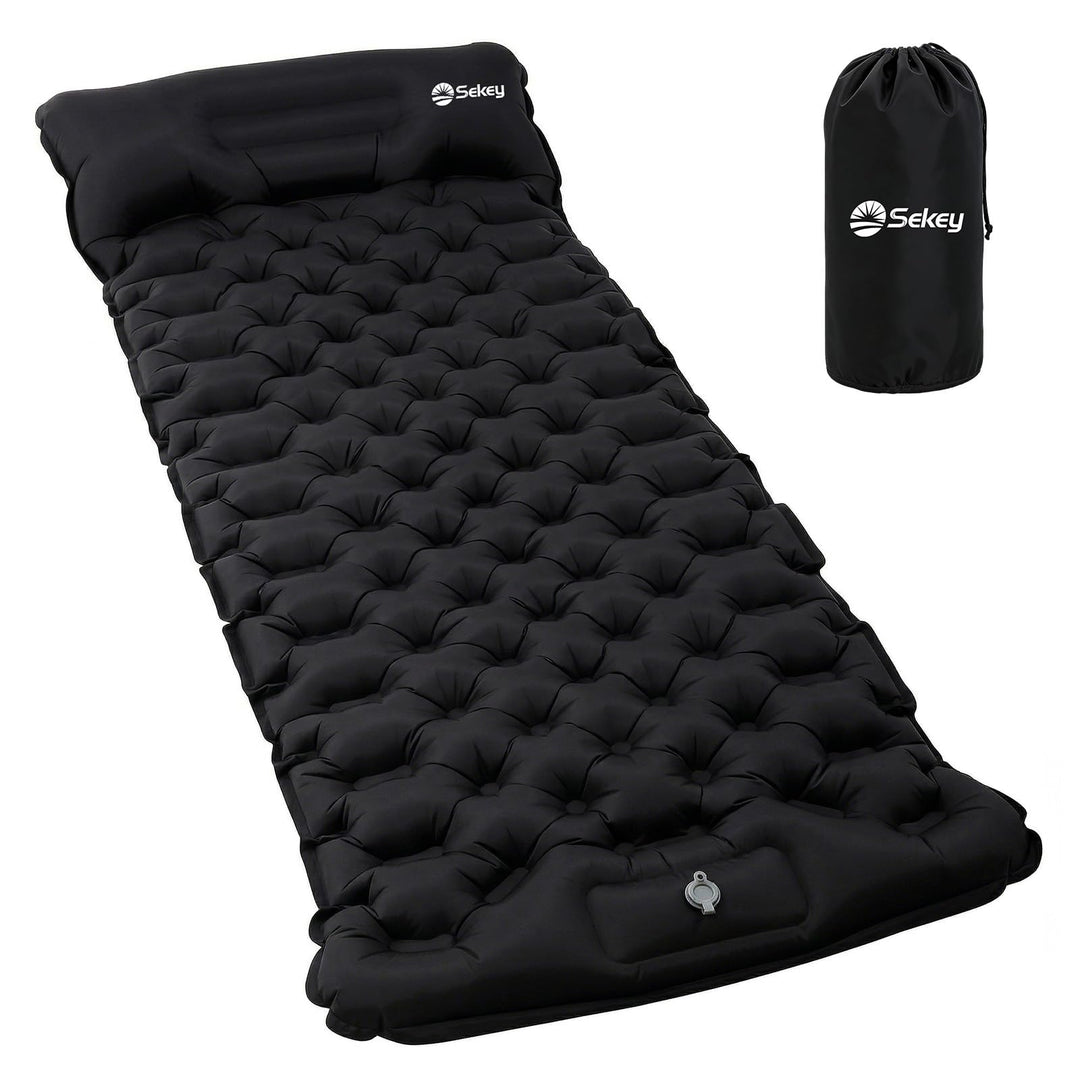 Sekey Ultraleichte Camping Luftmatratze mit Fusspumpe, 1 Min Aufblasen Campingmatratze, Extra Klein