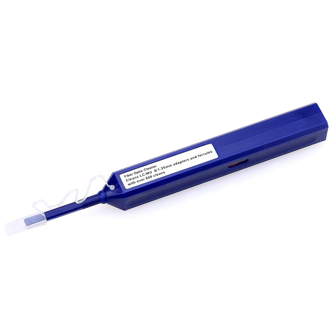 KELUSHI Glasfaserreinigungsstift für LC/MU-Stecker, Aktivierung durch einfaches Drücken, Blau