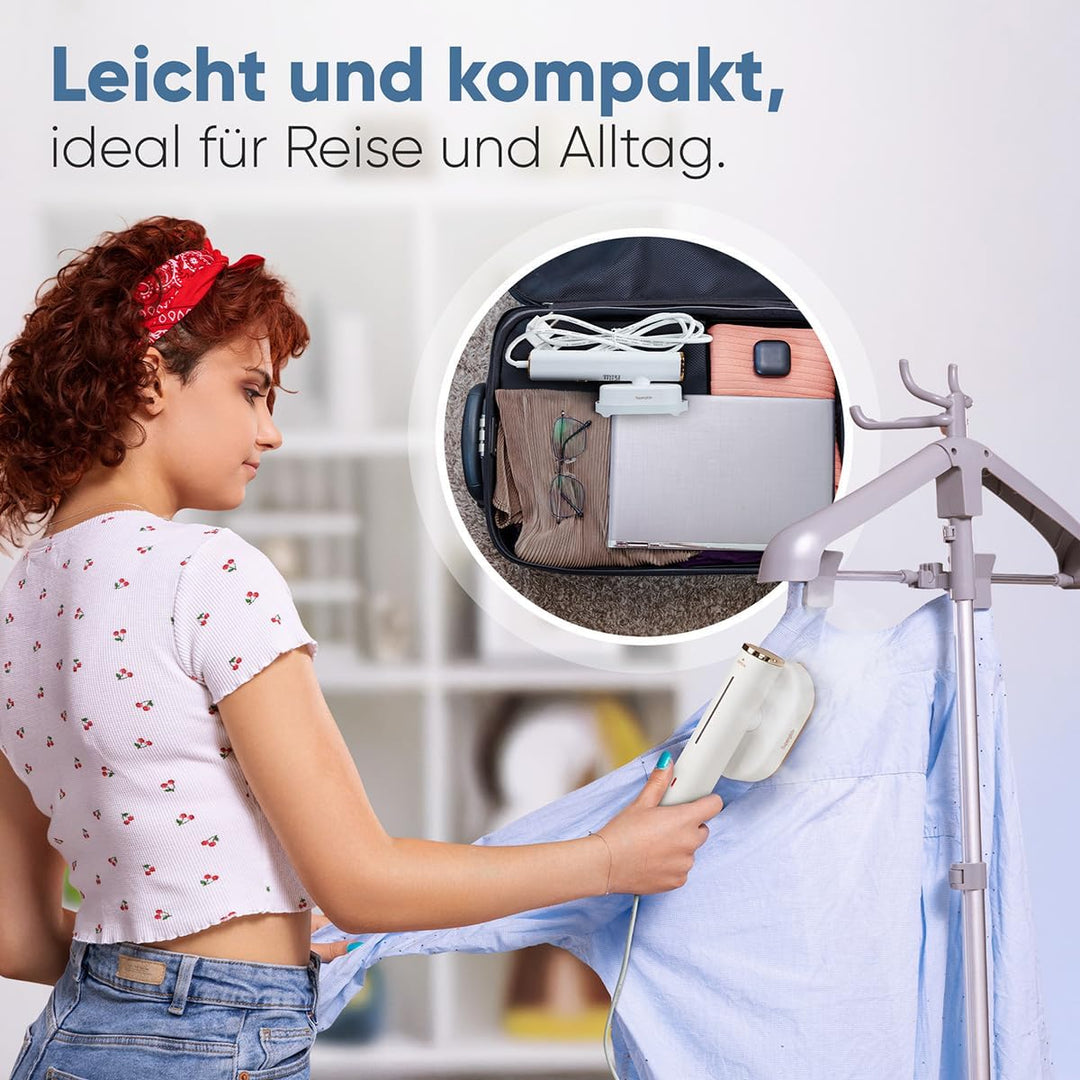 ProfiCare® Dampfglätter | 30 Sek. Aufheizzeit | Steamer Dampfglätter | für Reise und Alltag | 1,90m