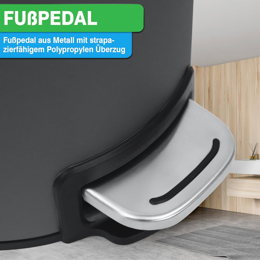 YourCasa Mülleimer Bad [5L] aus Edelstahl für Badezimmer [Softclose] - Badmülleimer Klein Kosmetikei