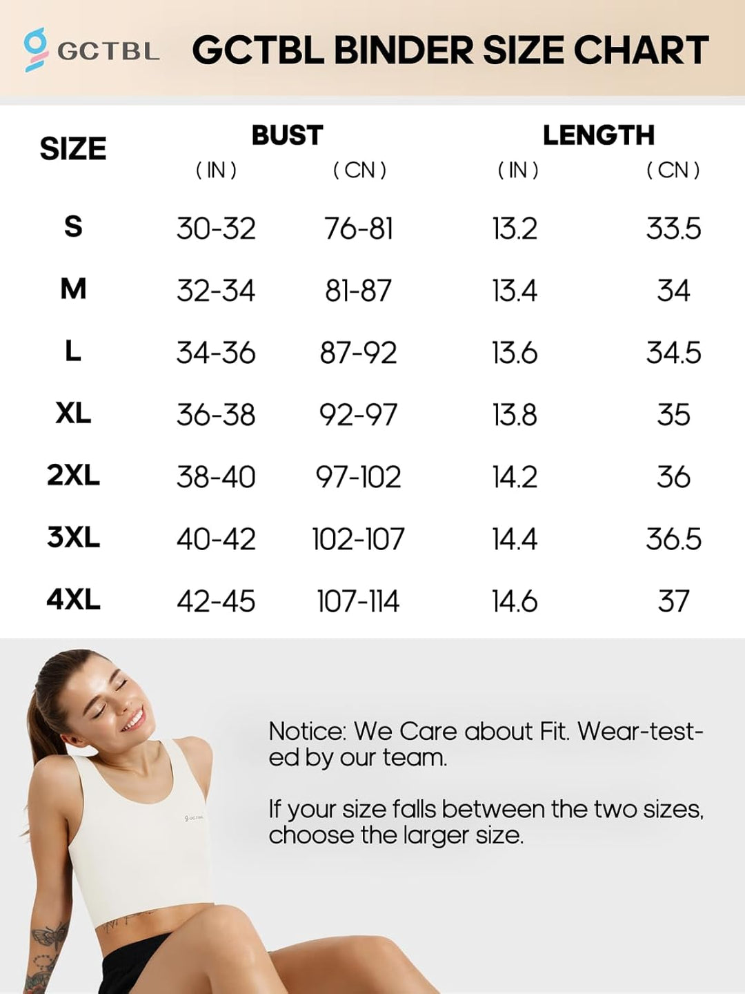 Transgender Brust Binder FTM Damen Trans Binder für Grosse Brüste Atmungsaktive Halb Binder BH (W, 4