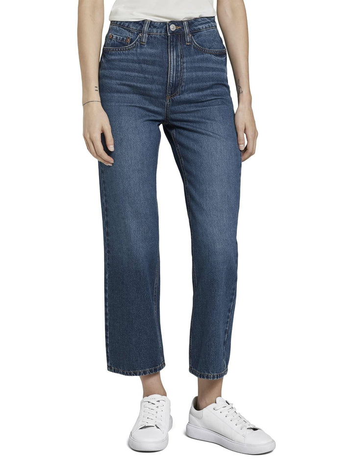 TOM TAILOR Damen Jeanshosen Kate Straight Jeans Clean Mid Stone Blue Denim,31,10113,6000