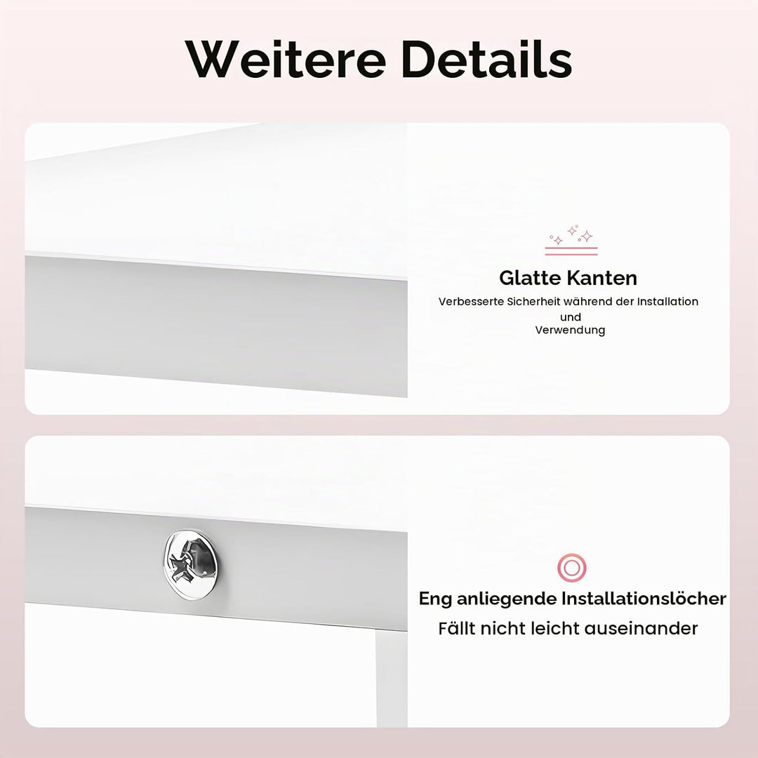 4 Stück Blumenständer, Metall Blumensäule Quadratisch Hochzeitsvase Weiss Pflanzenständer Bodenvasen