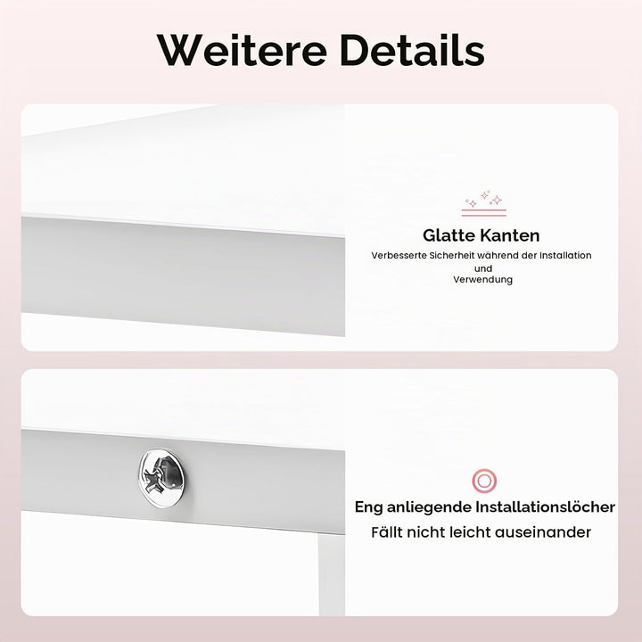 4 Stück Blumenständer, Metall Blumensäule Quadratisch Hochzeitsvase Weiss Pflanzenständer Bodenvasen