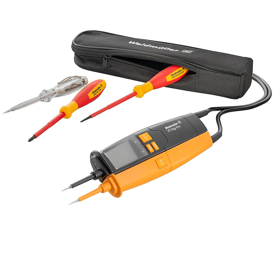 Weidmüller VT DIGI PRO Werkzeug-Set, 5-teilig, Spannungsprüfer 1-1000V AC/1500V DC, VDE Schraubendre