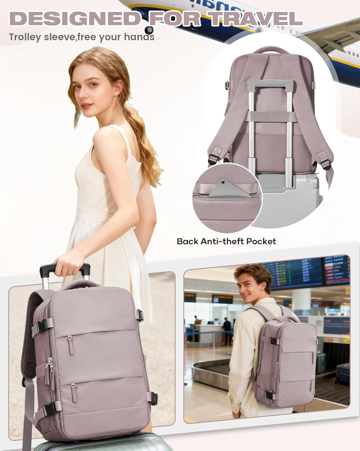 SZLX Grosser Reiserucksack Damen,Vakuum Rucksack mit Pumpe Ryanair Handgepäck 40x30x20 Herren, Wizza