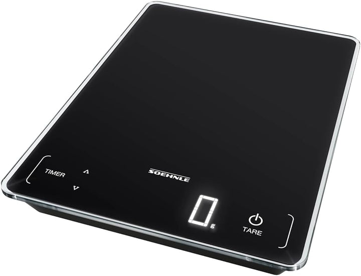Soehnle Page Profi 100, digitale Küchenwaage, schwarz, Gewicht bis zu 15 kg (1-g-genau), Haushaltswa