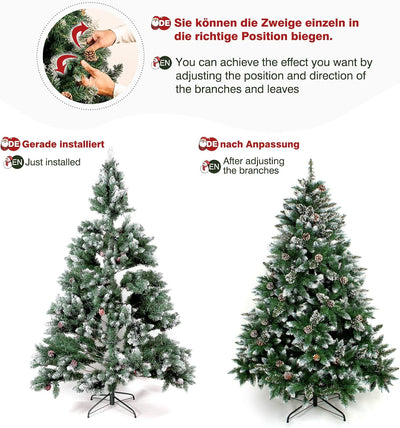 Yorbay künstlicher Weihnachtsbaum Tannenbaum mit Ständer 120cm-240cm für Weihnachten-Dekoration Mehr