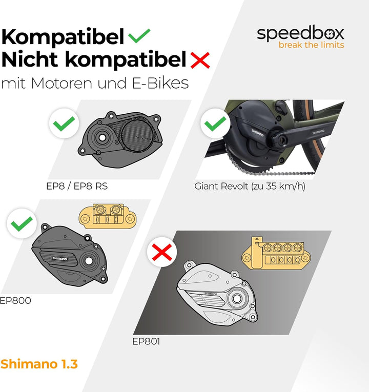 SPEEDBOX 1.3 für Shimano EP8 + E-Tube Port Di2 + Satellite System kompatibel E-Bike Tuning Chip