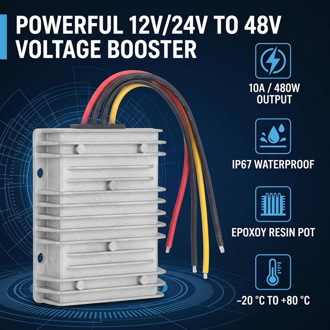 DC - DC Step Up Boost Power Converter DC 12V 24V auf 48V 10A 480W DC Wasserdichter Leistungstransfor