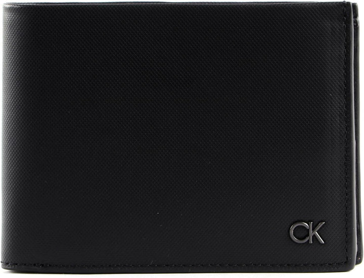 Calvin Klein Herren Geldbeutel Ck Trifold 10 CC Coin Klein, Schwarz (Ck Black), Einheitsgrösse