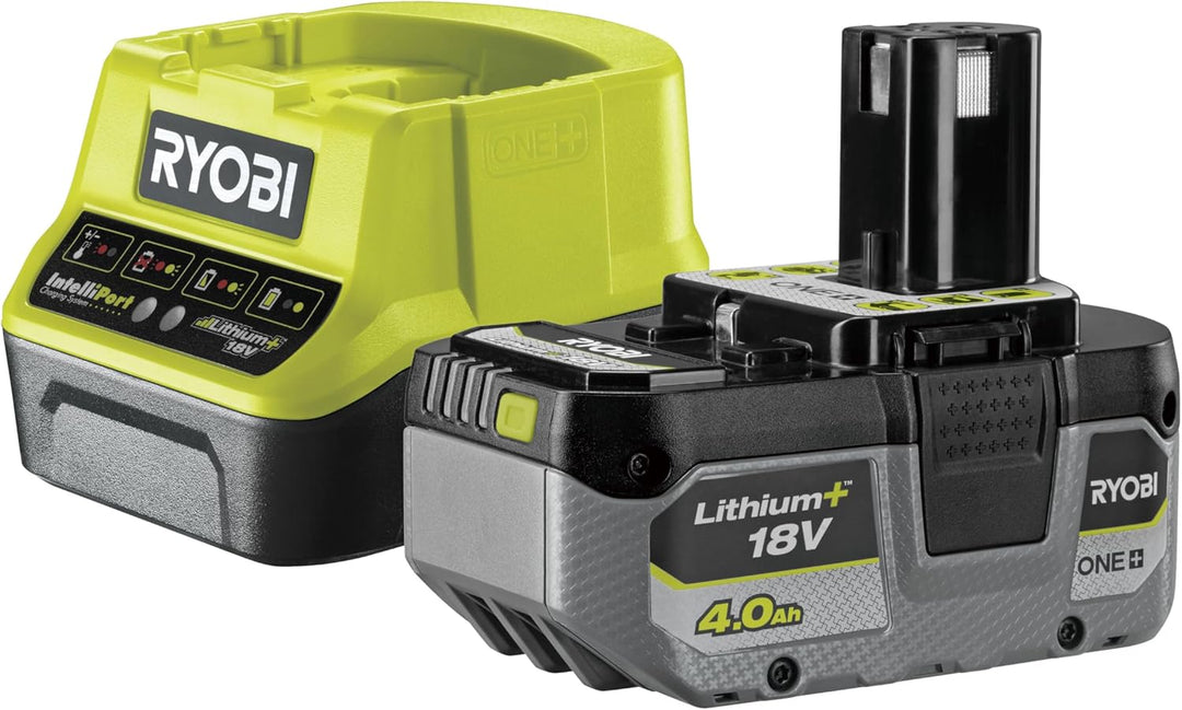RYOBI 18 V ONE+ Akku-Schlagbohrschrauber Set R18PD3-140A, inkl. 1 x 18 V 4Ah Akku, Ladegerät, Bitset