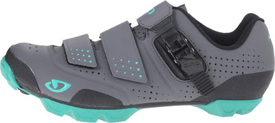 Giro Women's Mantra R, Charcoal/Turquoise, 39 (US Women's 7.5) B - Medium