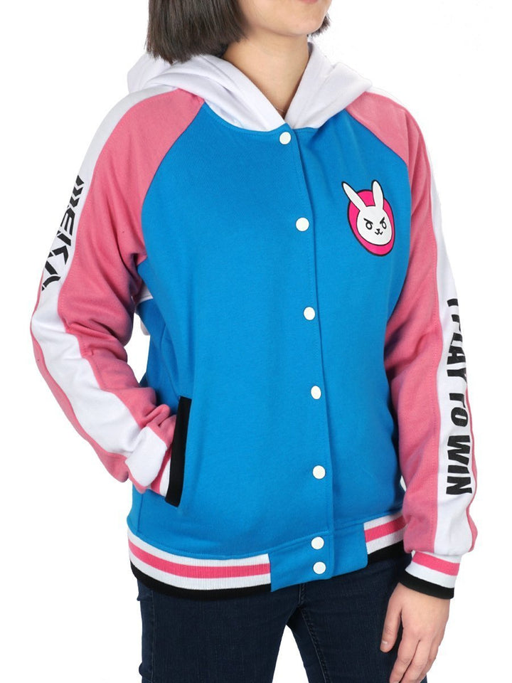 KeySmart D.Va College Jacke mit Kapuze, Grösse: L L Weiss, L Weiss