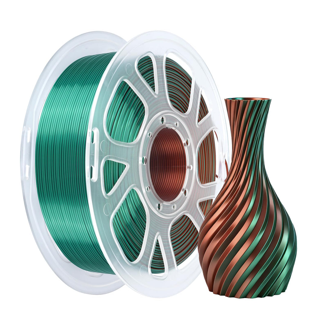 Kingroon PLA 3D-Drucker-Filament, dreifarbiges Seiden-PLA-Filament, Massgenauigkeit +/- 0,03 mm, 1-k