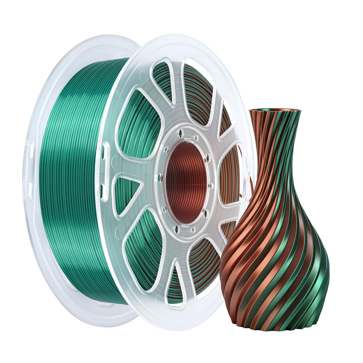 Kingroon PLA 3D-Drucker-Filament, dreifarbiges Seiden-PLA-Filament, Massgenauigkeit +/- 0,03 mm, 1-k