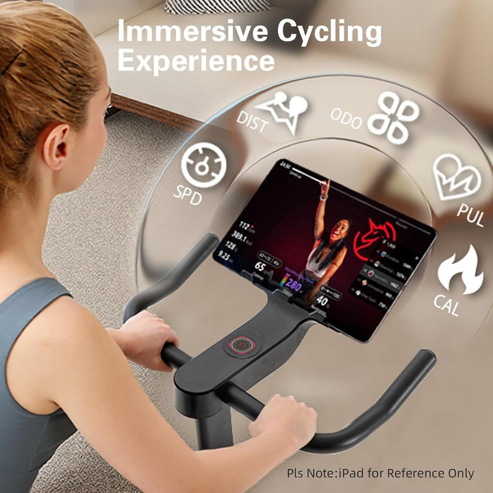 Bluearth Heimtrainer Fahrrad mit Magnetischem Widerstand, Hometrainer Fahrrad mit Smart App, Leise &