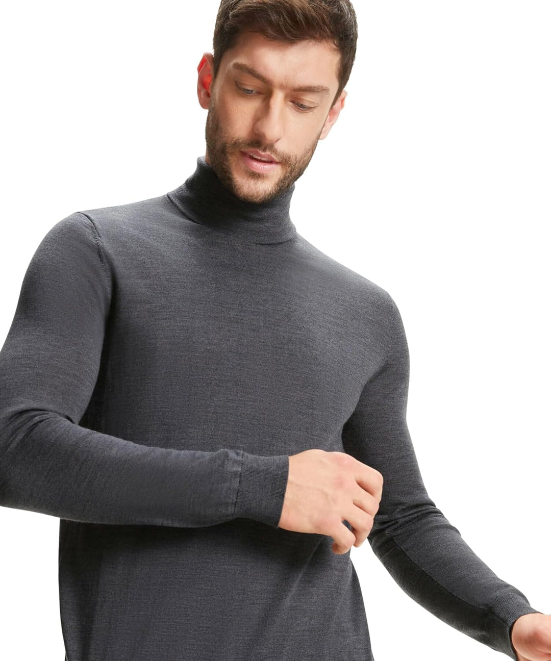 FALKE Herren Basic Roll Neck Rollkragen Pullover elegant klassisch für Business und Freizeit mit Rol