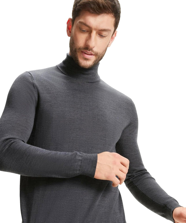 FALKE Herren Basic Roll Neck Rollkragen Pullover elegant klassisch für Business und Freizeit mit Rol