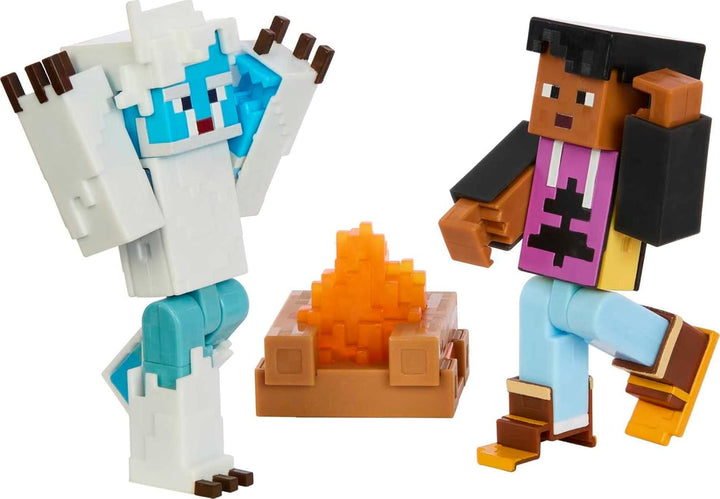 MINECRAFT Creator Series - Mount Enderwood Yeti-Schreck Story Pack mit 2 Figuren, 16 Zubehörteile, L