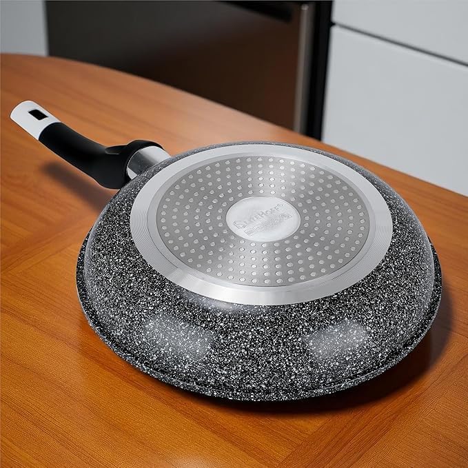 EliteHoff Pfannenset Induktion 3-teilig (16/18/20 cm), Induktionspfannen-Set, Aluminiumguss mit Anti
