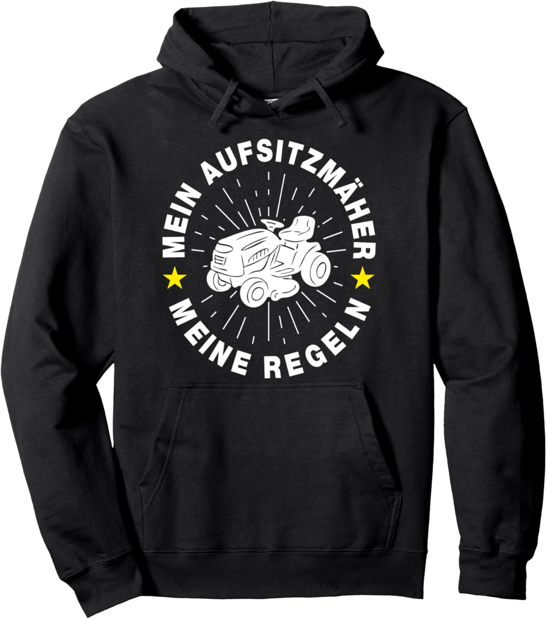Mein Aufsitzmäher. Meine Regeln. Lustige Rasenmäher Rasen Pullover Hoodie